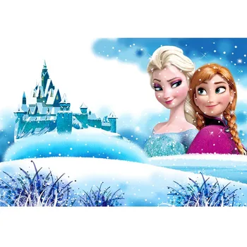 

Frozen princess Photography Background Baby shower Birthday Party Photocall Backdrop newborn Children Photo Studio