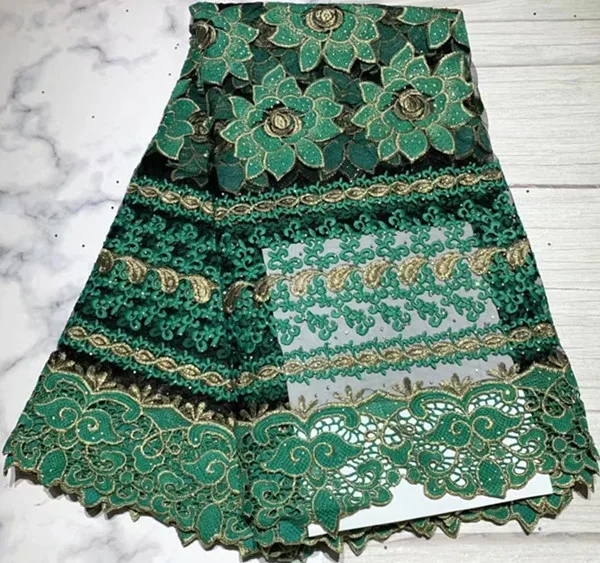 

African french lace fabric african lace fabric with stone guipure lace fabric 5yards embroidered nigerian lace fabrics ZQ-A118