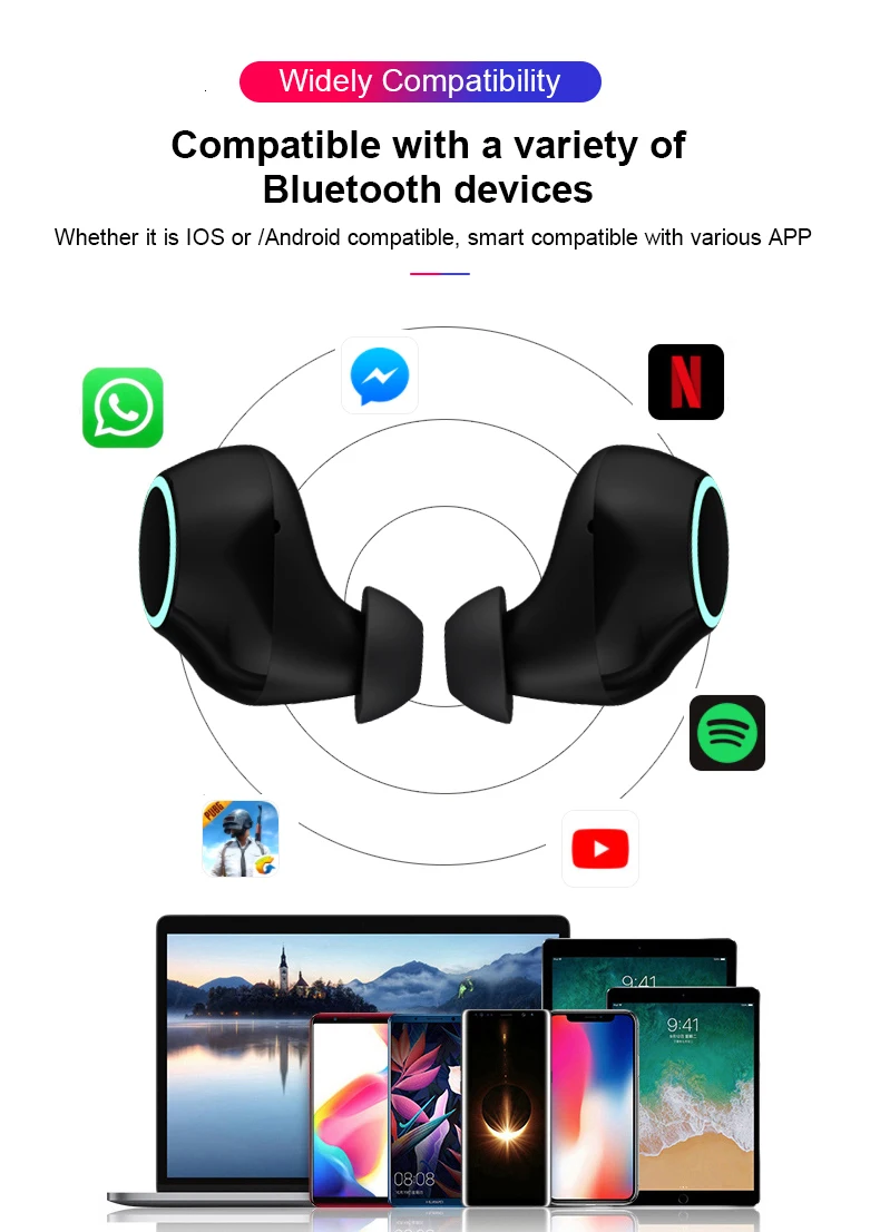 Bluetooth 5,0 с сенсорным управлением Tws наушники мини беспроводные наушники спортивные наушники с микрофоном Ipx7 водонепроницаемые наушники