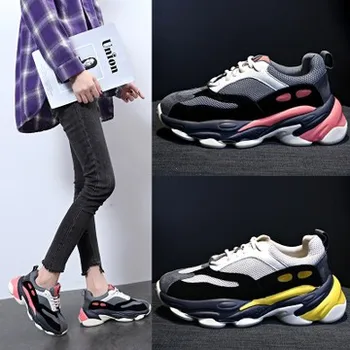 

2019 spring new women's shoes wild sports comfortable breathable running shoes