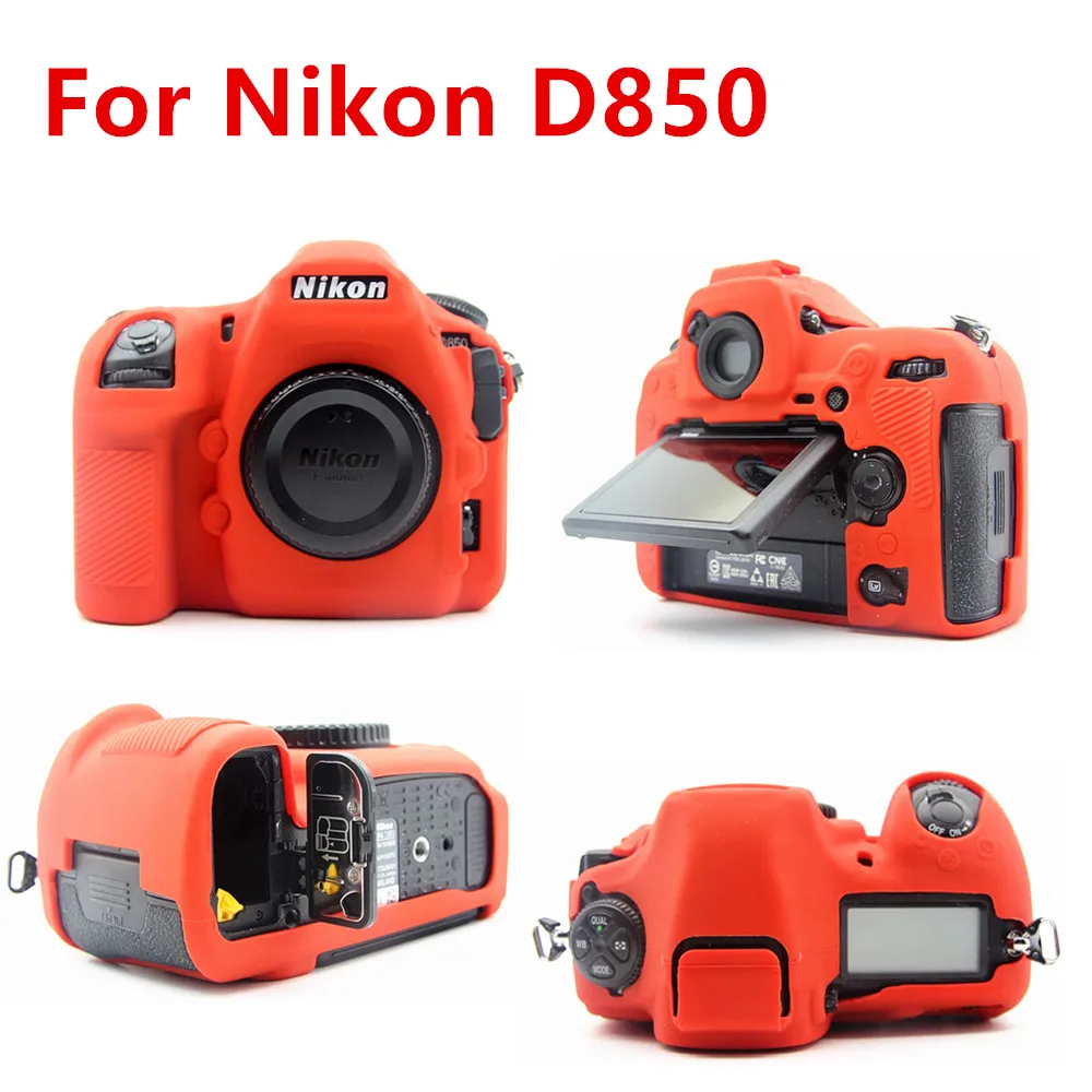 실리콘 갑옷 스킨 케이스 커버 DSLR 카메라 가방 Nikon Z6II Z7II Z6III D850 D780 D750 D600 D610 D5200 D7100 D7200 D810 D810A