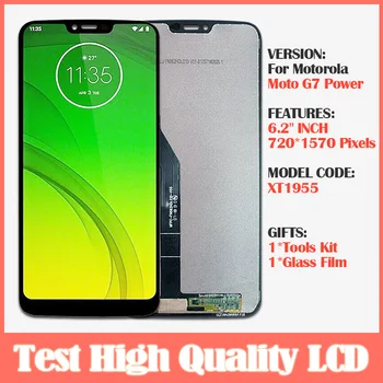

Tested New 6.2" For Motorola Moto G7 Power XT1955 LCD Display +Touch Screen Panel Digiziter Assembly Display For moto G7power