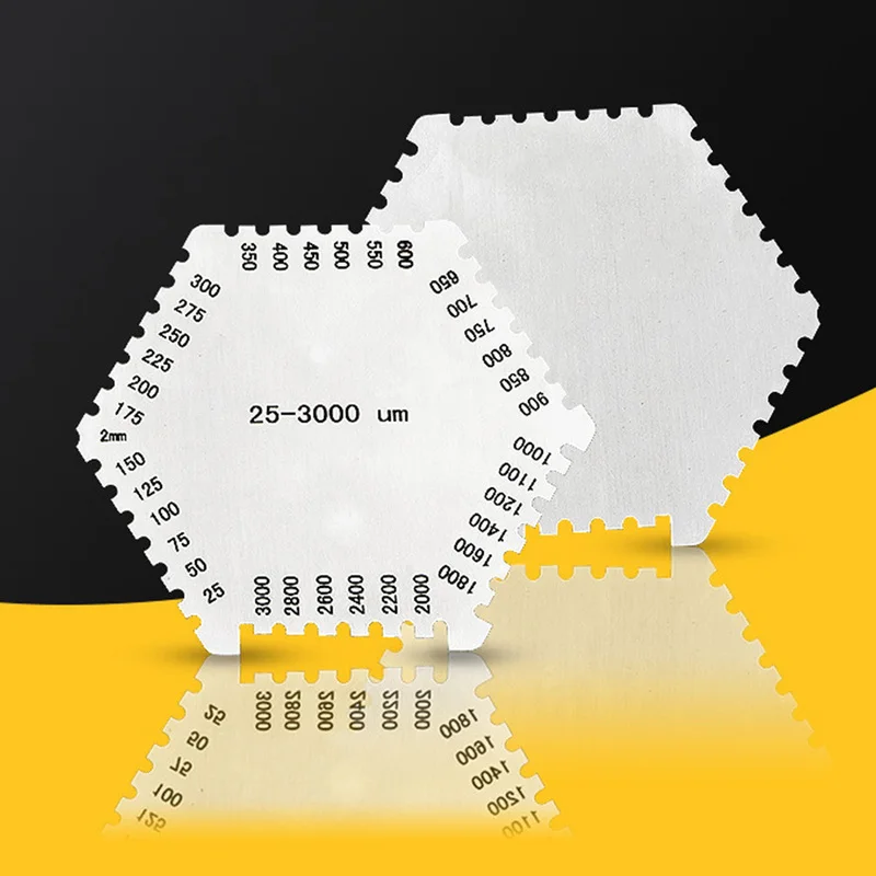 High Precision Stainless Steel Hexagon Wet Film Comb Paint Wet Film