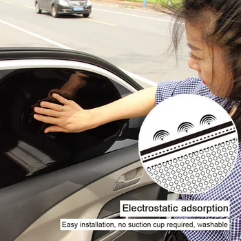 

2pcs Black PVC Car Sun Shade Rear Side Window Sunshade Cover Mesh Visor Shield Screen High Quality Automobiles Accessories