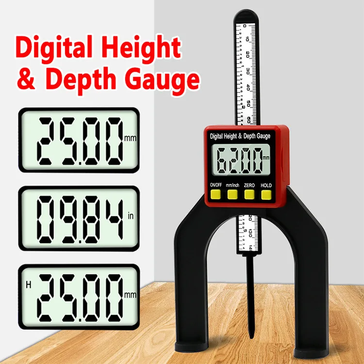 Caliper Digital Nível e Ângulo Régua, Altura