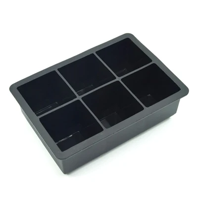 Square Ice Mold 1 шт. силиконовая форма для льда 6 Полость большой кубик льда панель лотка шарик льда для виски квадратная круглая формочка для льда кухонные аксессуары - Цвет: Square Ice Mold