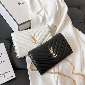 

Mini Bag Female 2020 Summer New Style Chain Envelope Bag Fashion Soft Leather Shoulder/Crossbody Bag