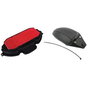 

1 Pcs Rear Mudguard Rear Extender Extension & 1 Pcs Motorcycle Air Filter Cleaner for Honda