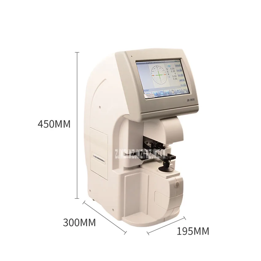 JD2600 полностью автоматический цифровой Lensometer7-inch цветной lcd HD сенсорный экран очки оборудование Lensometer Focimeter 100-240V 25VA