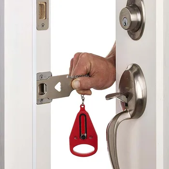 

PP metal portable safety lock travel lock security privacy portable door lock