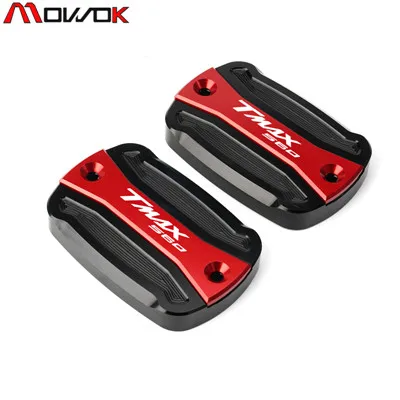 Для Tmax Tech Max TMAX 560- новейшие высококачественные мотоциклетные CNC бачок для тормозной жидкости, топлива бак Кепки крышка - Цвет: TMAX560 Red