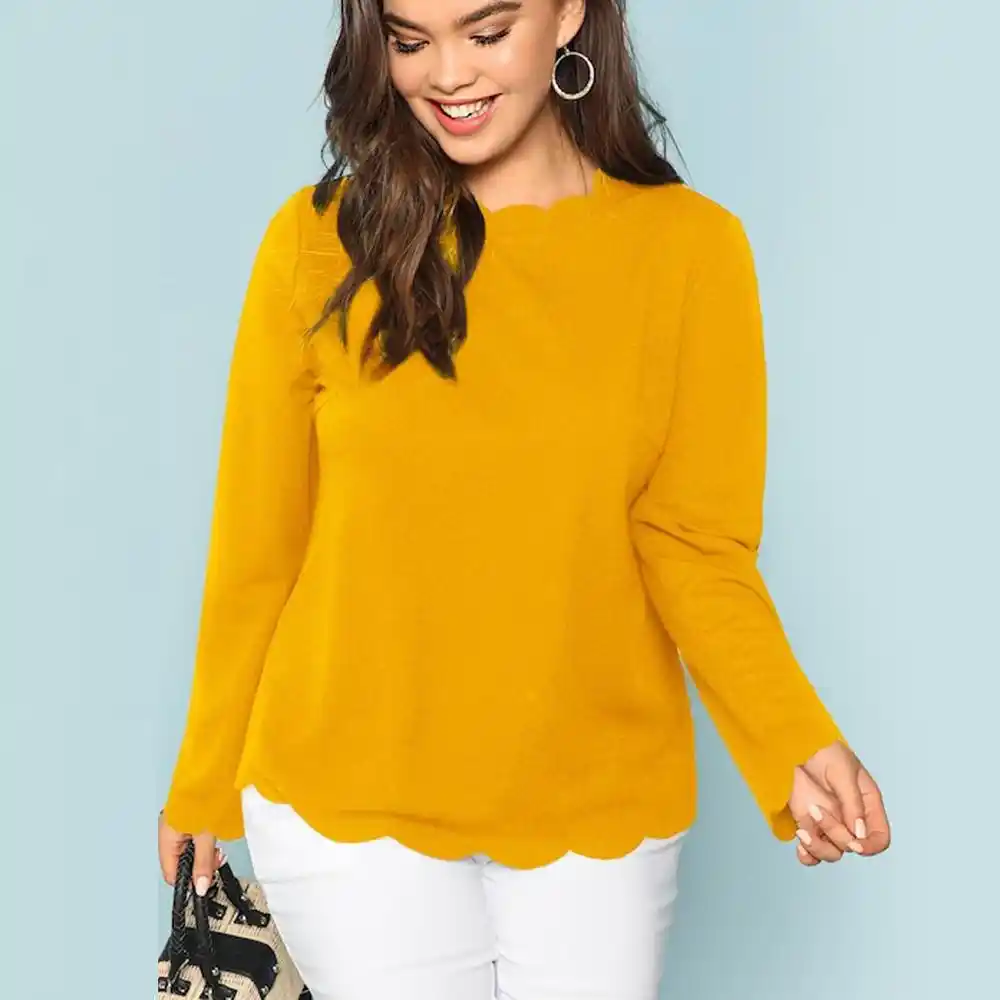 Alfani - Blusa Femme à Manches Longues, Col Rond, Décontractée Et Multicolore - Taille 6