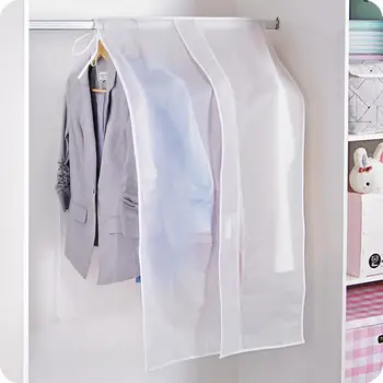 

90x110cm Transparent 3D Clothes Dust Cover Coat Suit Dust Cover Closet Clothing Storage Hanger Cover