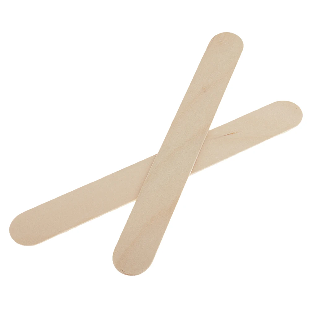 50 Pieces Wooden Waxing Spatula Tongue Depressor Tattoo Wax Stick Hair Removal Tool for Body Leg Arm Arm - 6 Inch