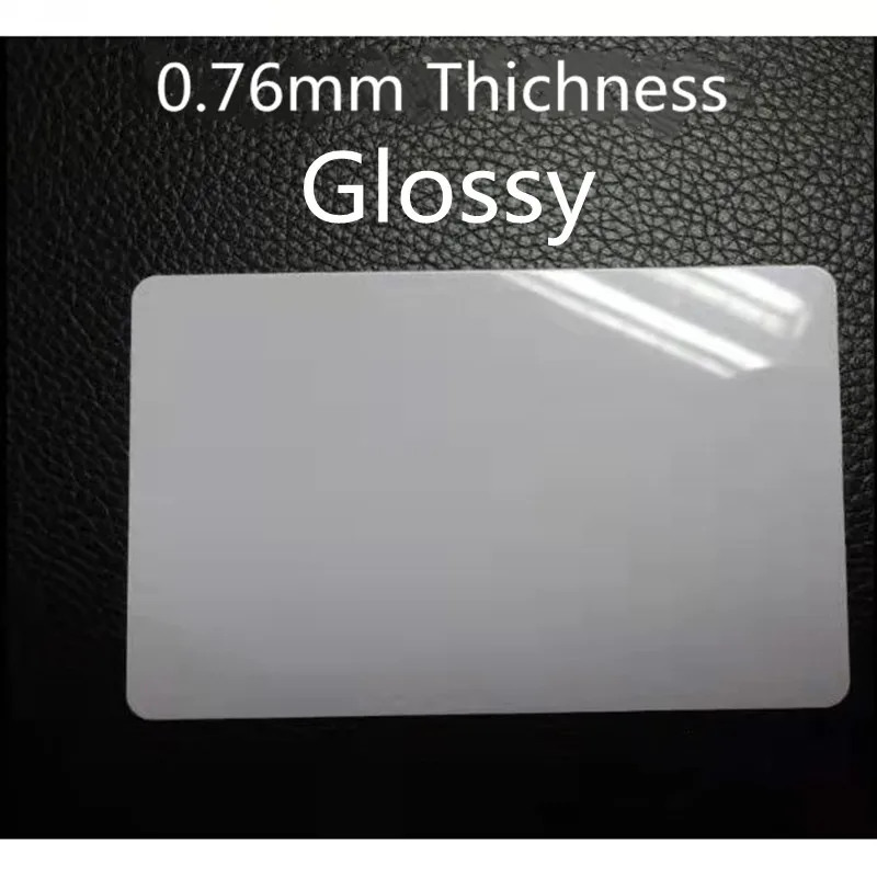 Pvc 0.76mm Thick White Blank Business Card Printing Waterproof handwriting Double sided Message postcard 100 pcs/lot