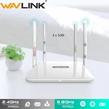 Wavlink AC1200 Беспроводной роутер 5 ГГц WiFi маршрутизатор 1200 Мбит/с высокой Мощность двухдиапазонный усилитель 2,4 ГГц Smart APP DHCP сервер LNA TURBO