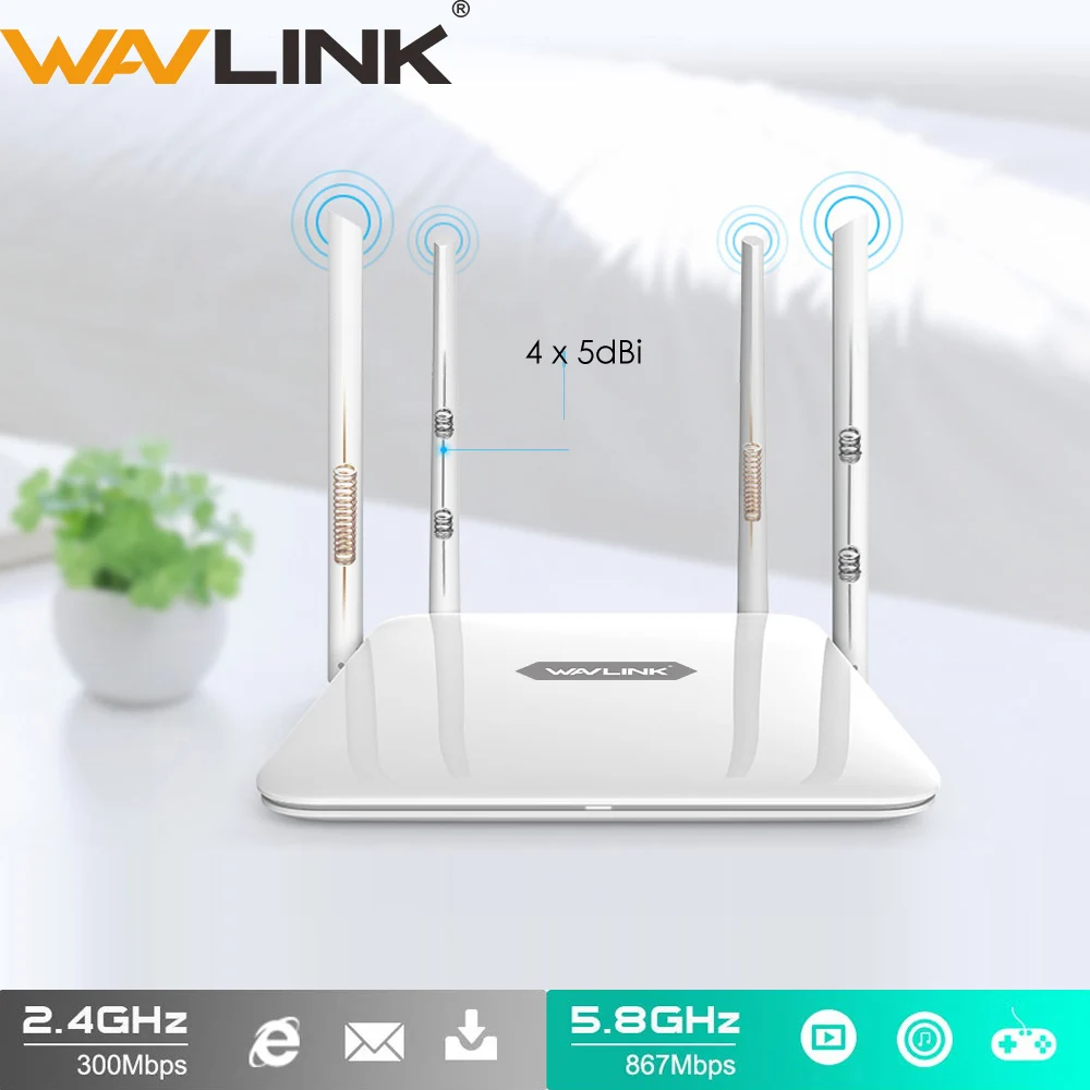 Wavlink AC1200 WiFi Router 5Ghz WiFi Extender 1200Mbps Booster 2 4Ghz WiFi Repeater 4x5dBi antenna Smart 1