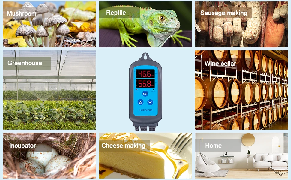 Inkbird IHC200 & 200 WiFi EU Socket&Plug Smart Humidity Controller for