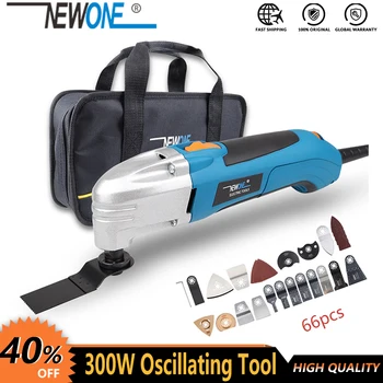 

NEWONE 120V/220V 300W Electric Multi-function Oscillating Tool Kit Renovator Multi-Tool Tool Electric Trimmer Saw Accessories