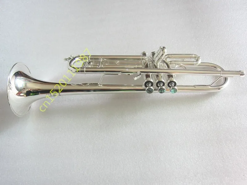 Trumpet High quality Trumpet LT180S-43 silver Plated Musical instruments Super Professional performance pin