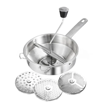

Multifunctional Applesauce Food Mill Cookware Mashed Potatoes Manual Grater Stainless Steel Baby Fruits Vegetables Puree Soup