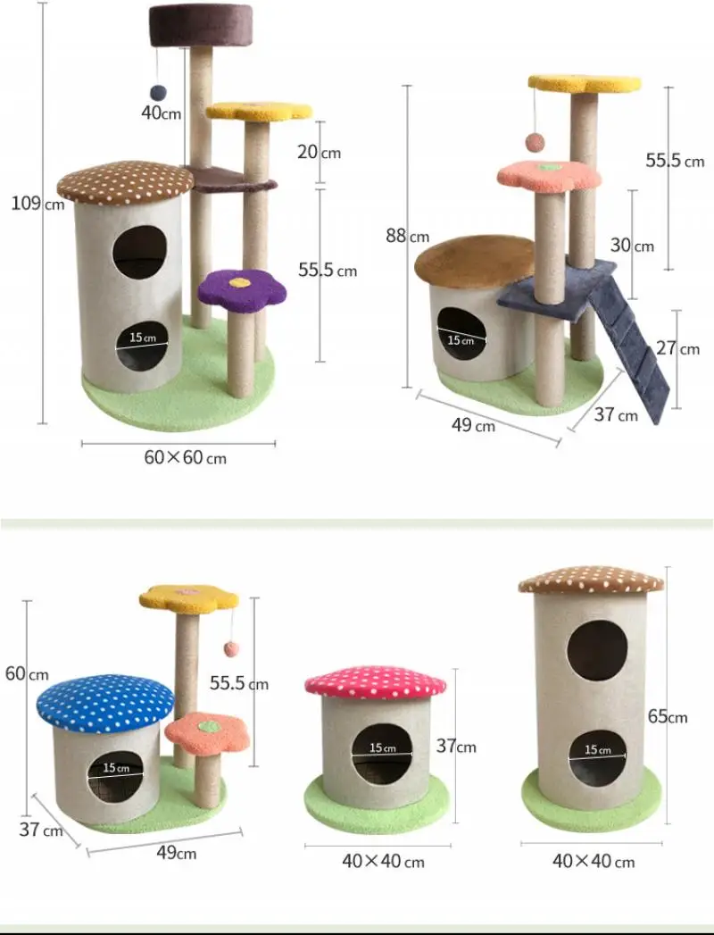 - Cat Scratcher Tree for Cats Scratching Post Plush Cat Climbing Frame Toy Scratch for Cats Furniture Pet Products Kitten Toy