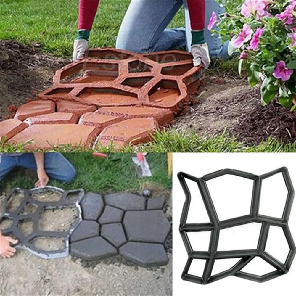 4Pcs/Set Concrete Molds Path Maker Mold DIY Reusable Concrete Paving Mold Cement Brick Mold Stone Garden Floor Road Pave 4Pcs/Set Concrete Molds Path Maker Mold DIY Reusable Concrete Paving Mold Cement Brick Mold Stone Garden Floor Road Pave