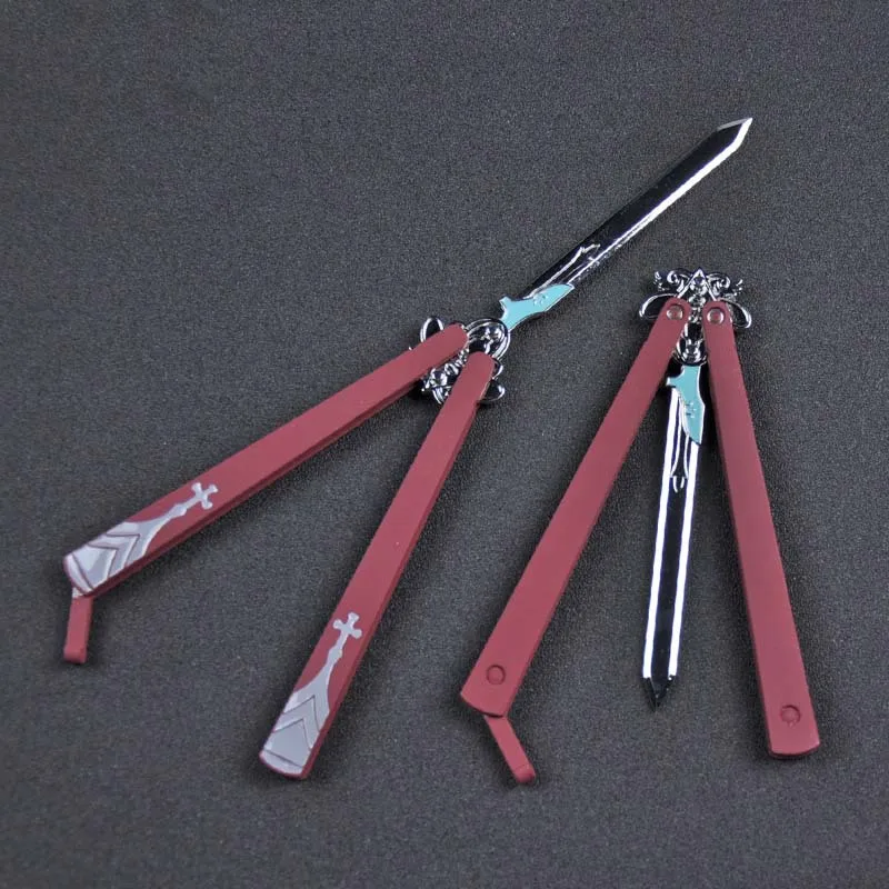Аниме Бабочка нож качели модель тренировочный из нержавеющей стали игрушечный