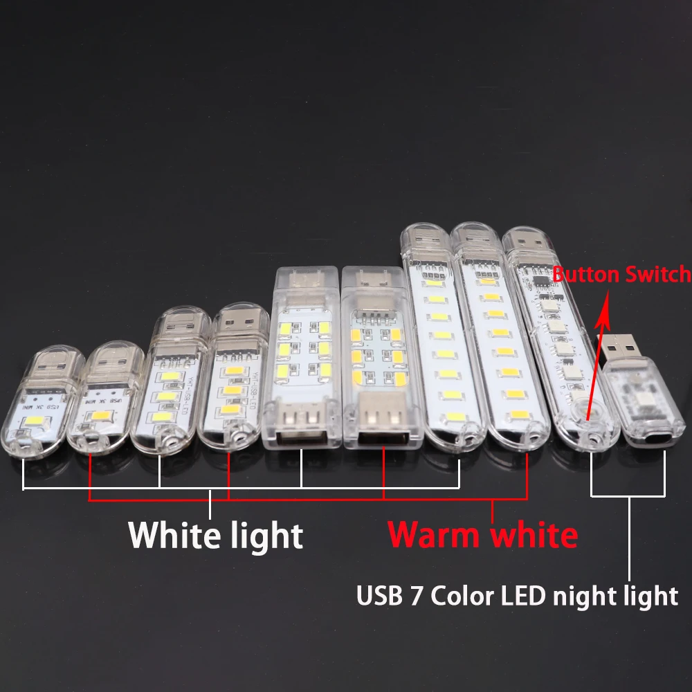 Портативный светодиодный мини светильник с USB настольная лампа SMD5730 5 В ночной