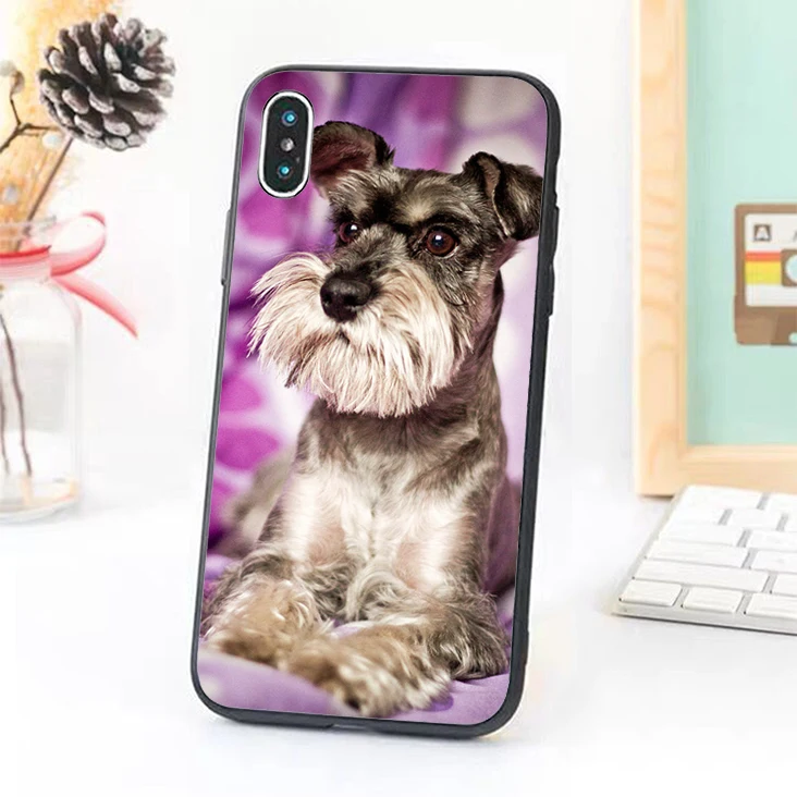 Bernandez 5 5S SE 6 6S Чехол для телефона чехол iPhone 7 8 Plus X Xs Max XR миниатюрный Шнауцер милый
