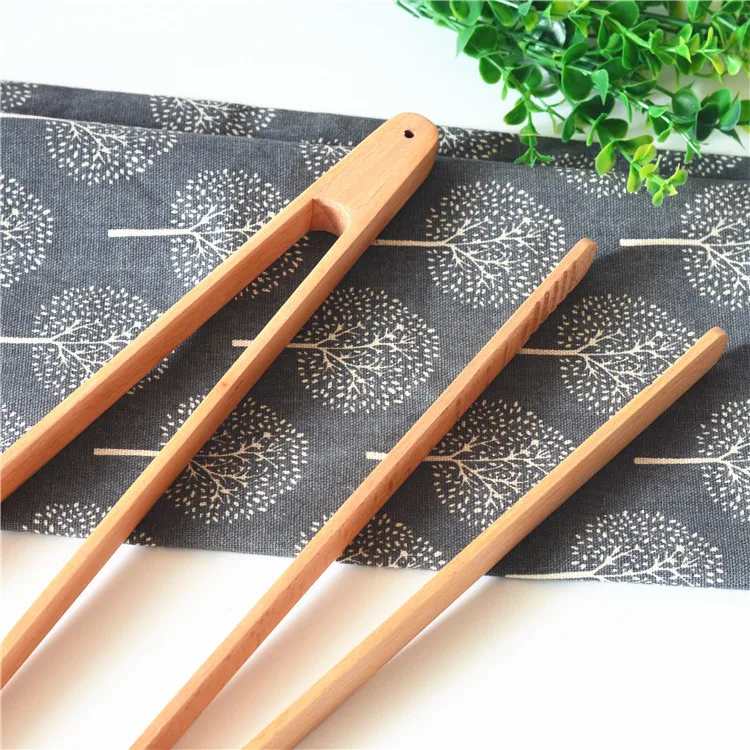 Деревянные кухонные щипцы ELEG-Wood Ultra Grip(упаковка из 2 шт.), 32 см длина, идеально подходит для тостов, фруктов, хлеба и соленья