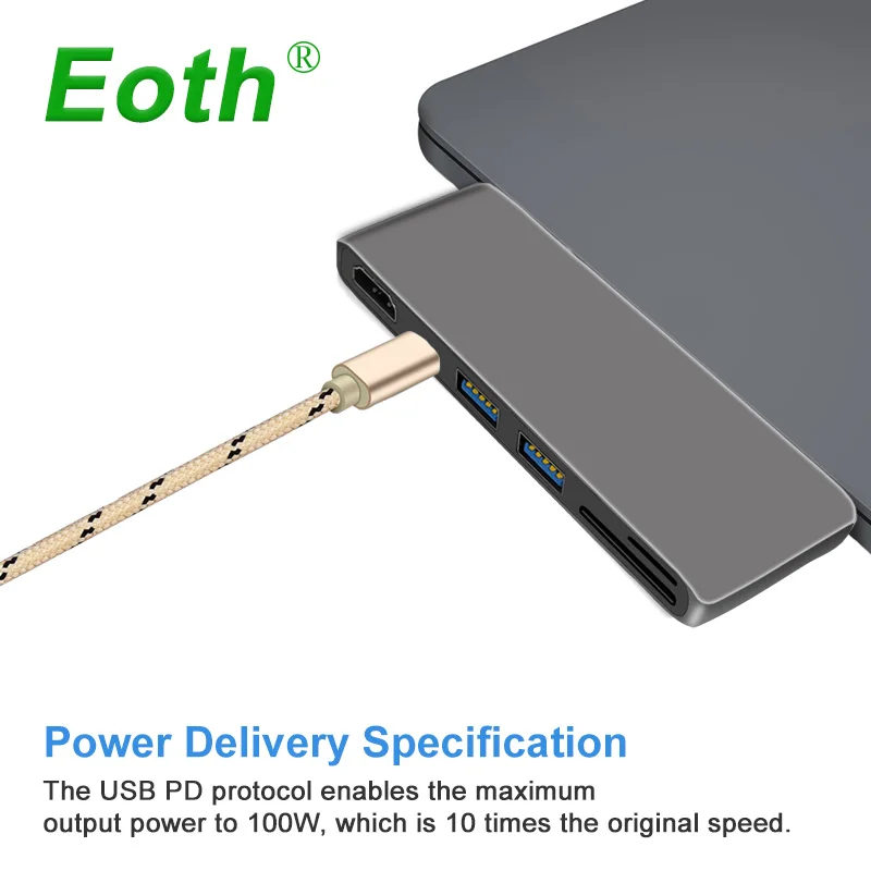 USB концентратор с C на HDMI RJ45 Thunderbolt 3 адаптер для MacBook Samsung Galaxy S9 Huawei Mate 20 P20 Pro Type 0