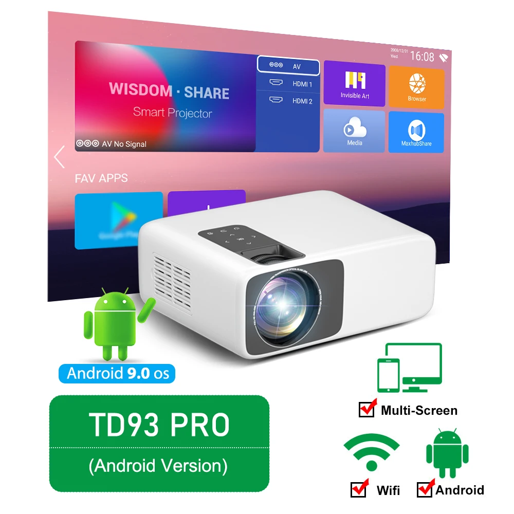 ThundeaL Mini Projector Full HD Video 1080P Proyector LCD  HDMI-Compatible USB Home Media Player Best Video Projector viewsonic projector Projectors