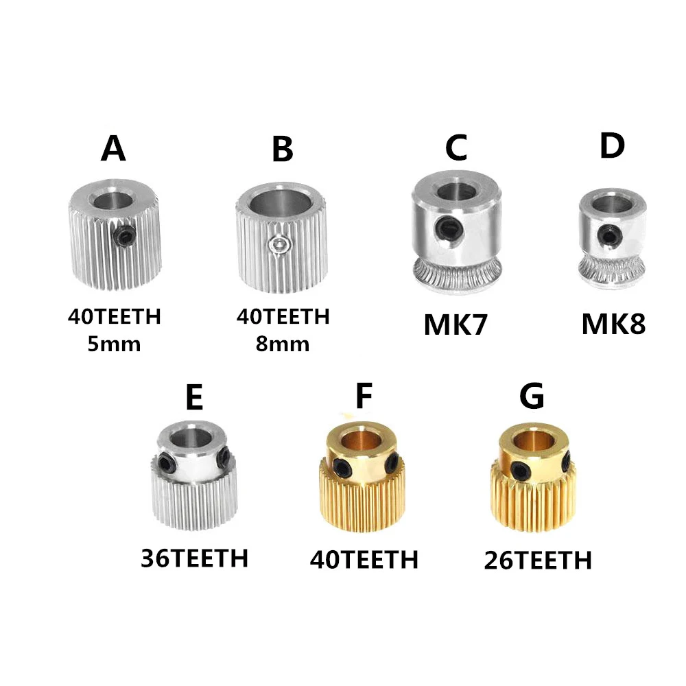 MK7 MK8 экструдер привод отверстие шестерни 5 мм для 1,75 мм/3,0 мм hobled gear для Makerbot RepRap mendel высококачественная нержавеющая сталь