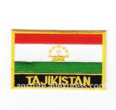 TAJIKISTAN Национальный флаг вышивка патч значок по всему миру 8*5 см Свазиленд Швеция Таиланд Турция Украина URUGUAY СССР США - Цвет: TAJIKISTAN