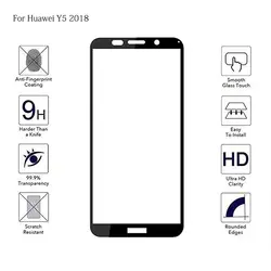 Закаленное стекло для телефона huawei Y5 Prime, полностью клеящееся покрытие, Защитная пленка для экрана huawei DRA-L22 DRA-LX1 Y5Prime