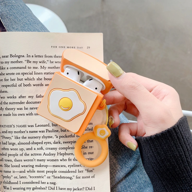 3D милая мультяшная гарнитура, чехол для iPhone Airpods 2, чехол для наушников авокадо, клубника, фрукты, беспроводной Bluetooth, Heaphones, чехол с крючком - Цвет: GJ0022