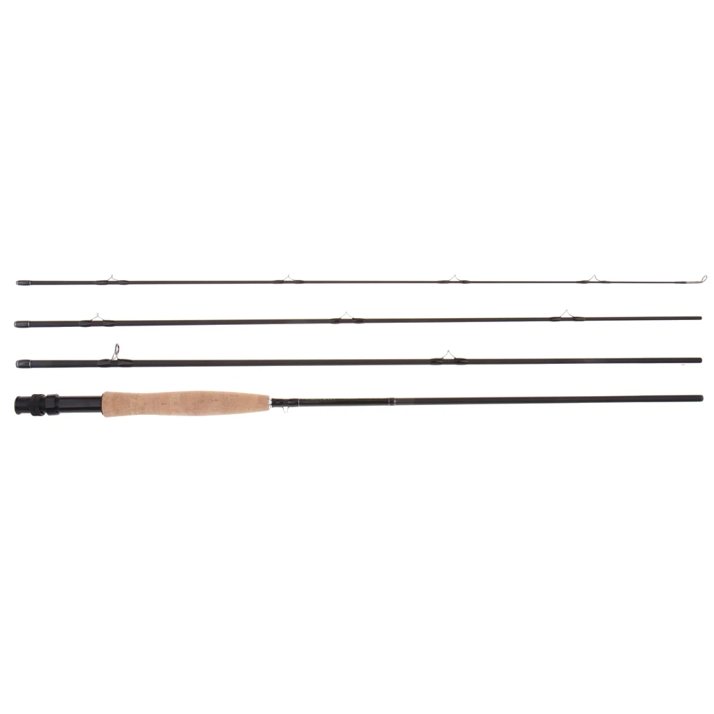 Medium-Fast Action Fly Rod 4-Piece 9ft with Hard Chromed Guides AA Cork Grip Fishing Rods Medium-Fast Action Fly Rod 4-Piece 9ft with Hard Chromed Guides AA Cork Grip Fishing Rods