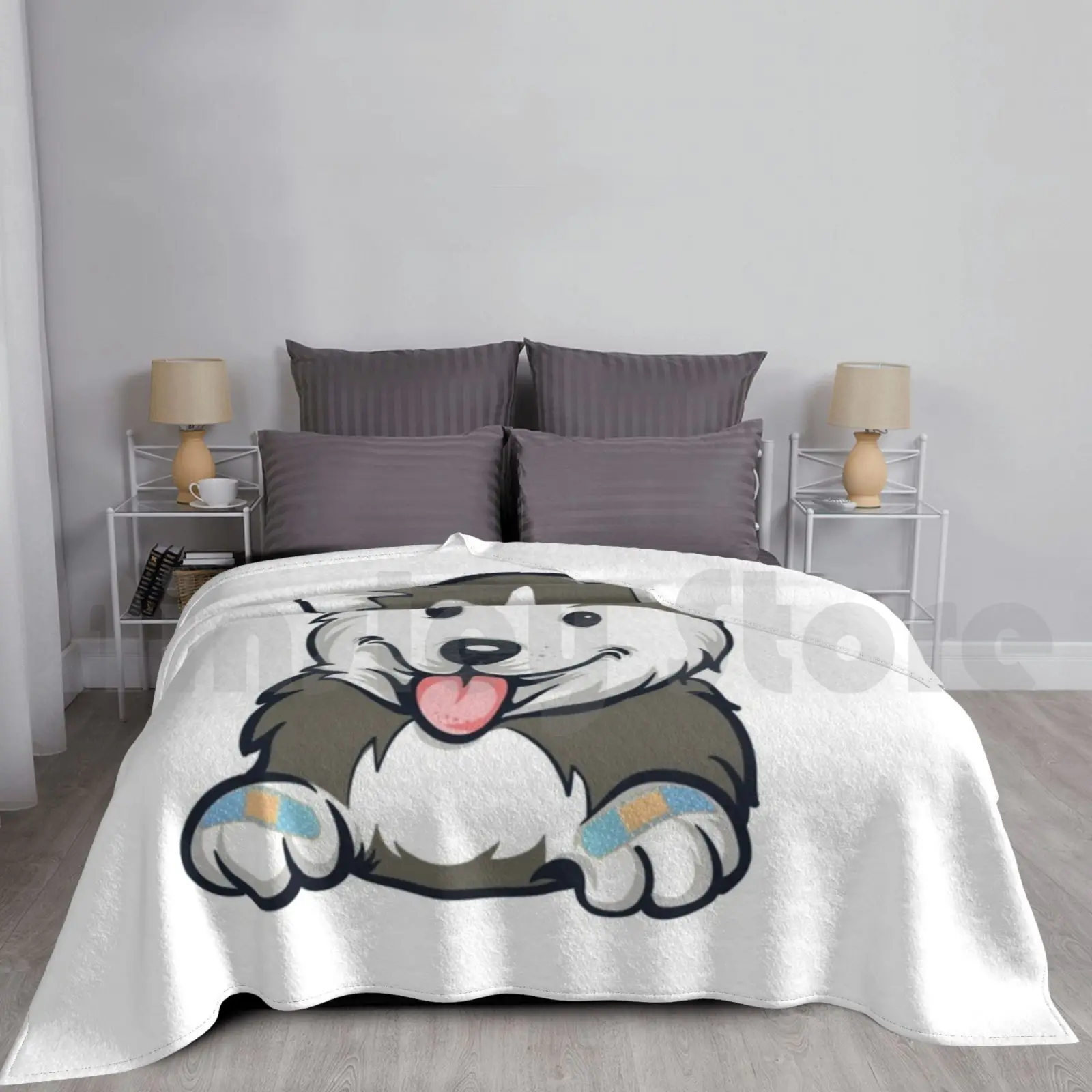 

Everest Blanket For Sofa Bed Travel Dog Siberian Childish