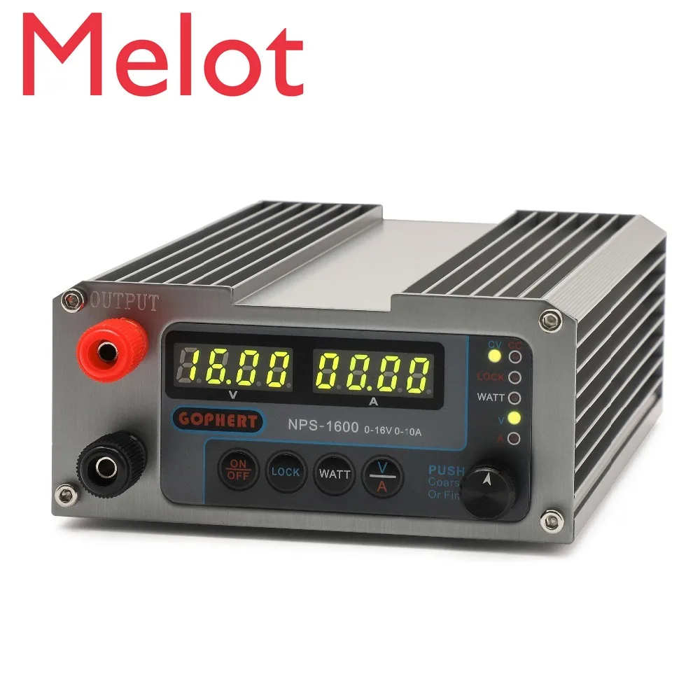 NPS-1600 0-16V0-10A Регулируемый DC Регулируемый источник питания постоянное напряжение источник тока малый объем гоферт