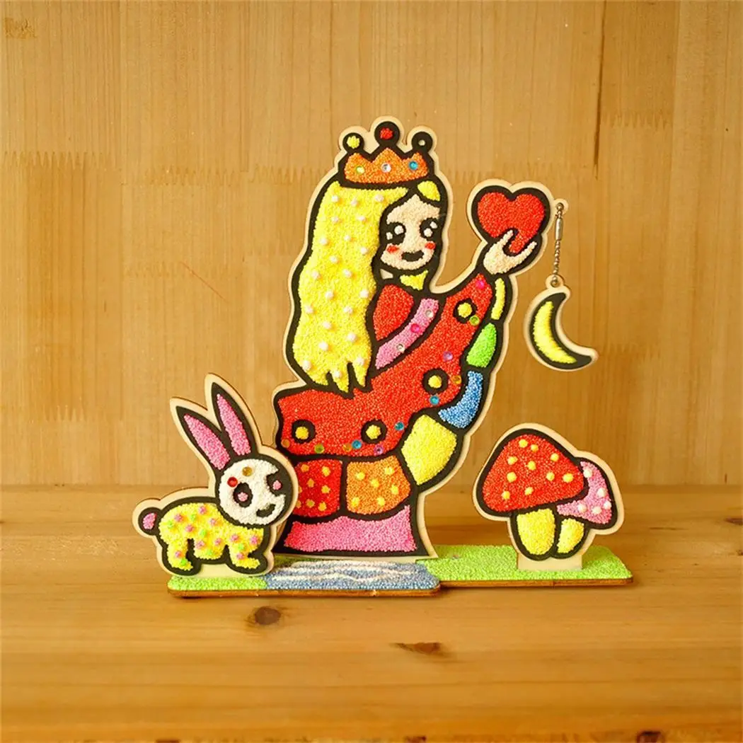 board painting 9 Снежный жемчуг грязи деревянная доска объявлений игрушка для детей, как показано на рисунке Красочный Рисунок Игрушки "Сделай своими руками" Снежинка 1-14 3+ подарок - Цвет: board painting 9