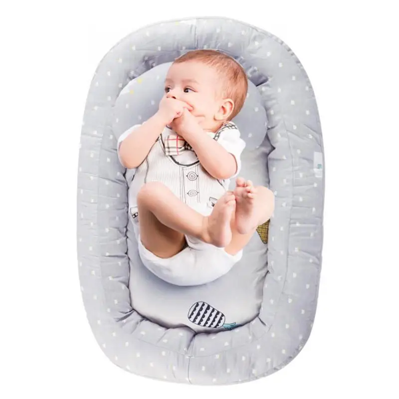 

Dismountable Toddler Size Baby Sleep Nest Bed Portable Crib Cotton Twill Fabric Filled with Polyester Cushion for Newborn