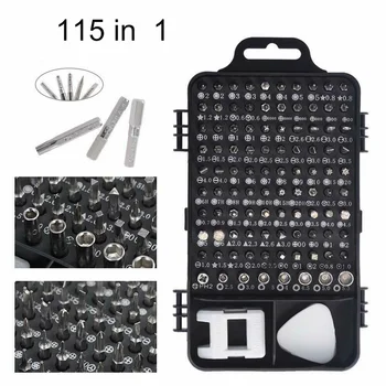 

115 In 1 Magnetic Repair Tool Kit Screwdriver Bit Tweezer Precision Storage Box