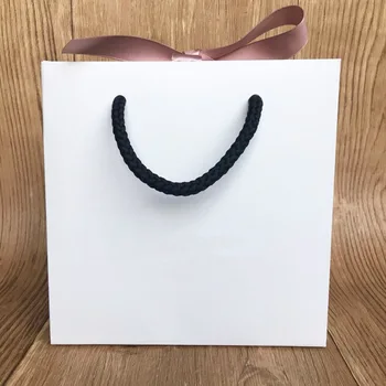 

Fashion Paper Bag For Bracelet And Necklace Box Set Women Original Europe Jewelry Bead Charm Pink Ribbon Outer Packaging