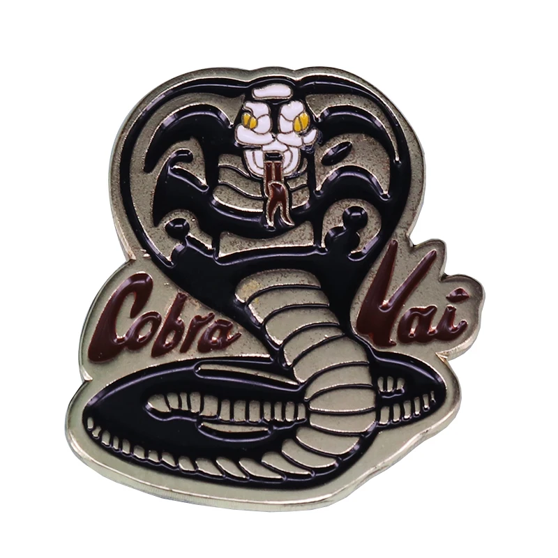 Cobra Kai Pin ТВ серии логотип жуткий Змея значок Каратэ-Пацан оригинальный брошь из