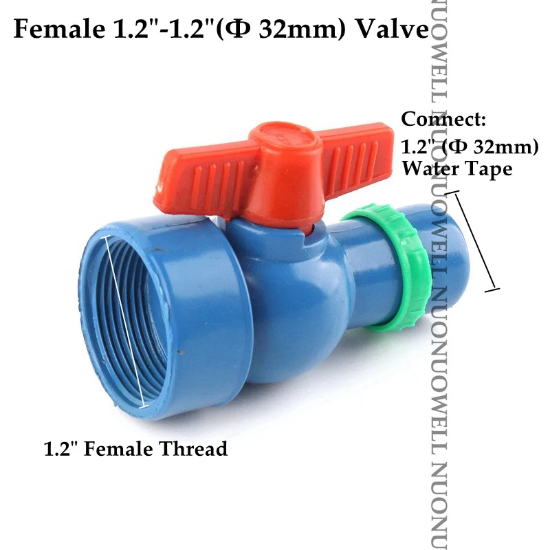 F1.2Inch-32mm Valve 1," Φ32 мм орошение тонкий мягкий спрей лента соединитель для шланга трубы клапан капельного шланга трубы соединения Полив наборы мягкие трубы фитинги - Цвет: F1.2Inch-32mm Valve