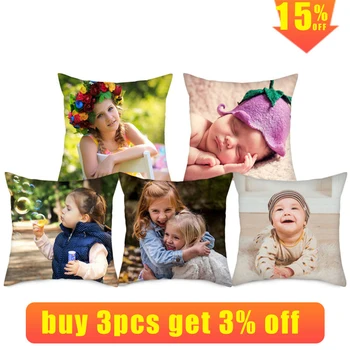

mling Life Photo Customization Pillow Cover Child Personal Customize Cushion Cover Linen Pillowcase Print Photo 45cm*45cm