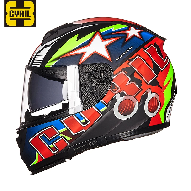 Casco moto Full face Racing doble lente hombre mujer Casco integral capaete Casco moto helm aprobado|Cascos| AliExpress