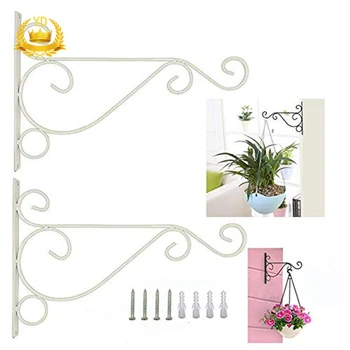 

Wall Hanging Brackets Hooks Garden Basket Lantern Lawn Light Flower Pots Plant Hanger Gardening Decoration Storage Hook YDHS