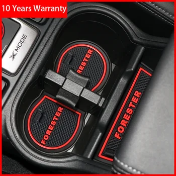 

For Subaru Forester 2019 Door Slot Pad 3D Rubber Mat Interior Cup Cushion Dust mat Car Anti Slip Mats Car Accessories